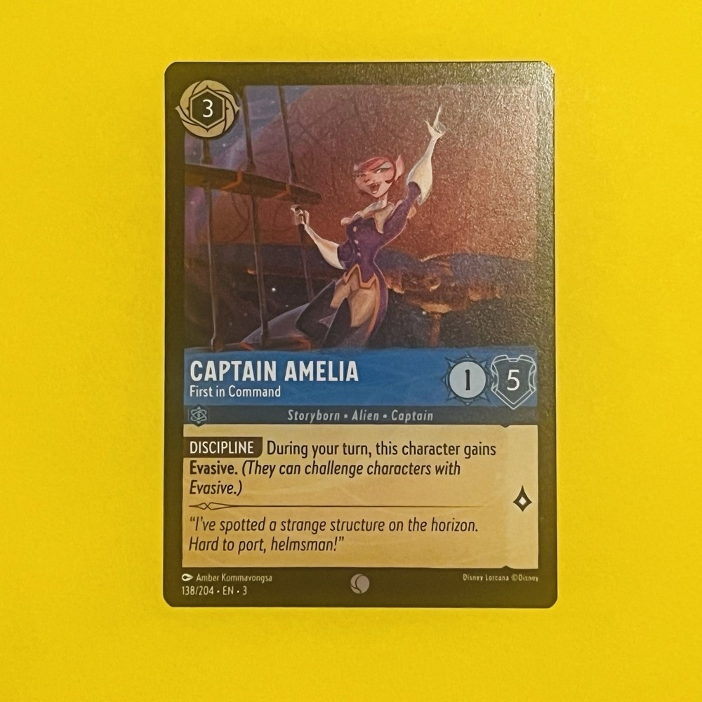 Disney Lorcana‎ Captain Amelia #138/204 EN Card